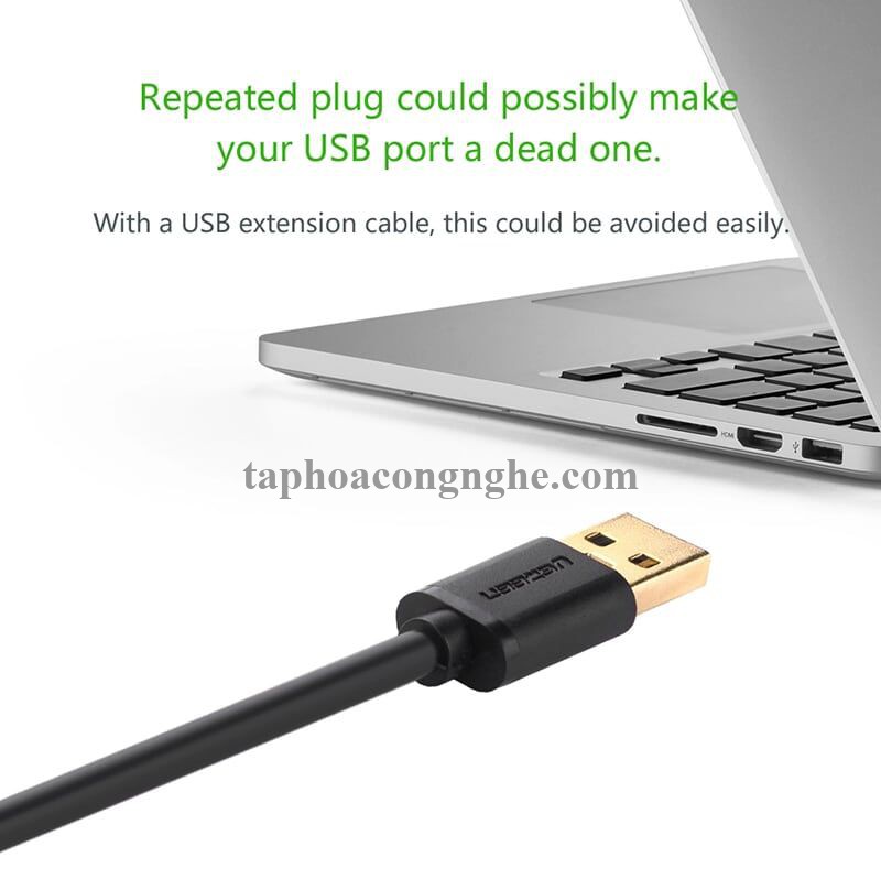 Ugreen 10880 0.5M màu Trắng Cáp tín hiệu nối dài USB 2.0 lõi thuần đồng US103 30010880